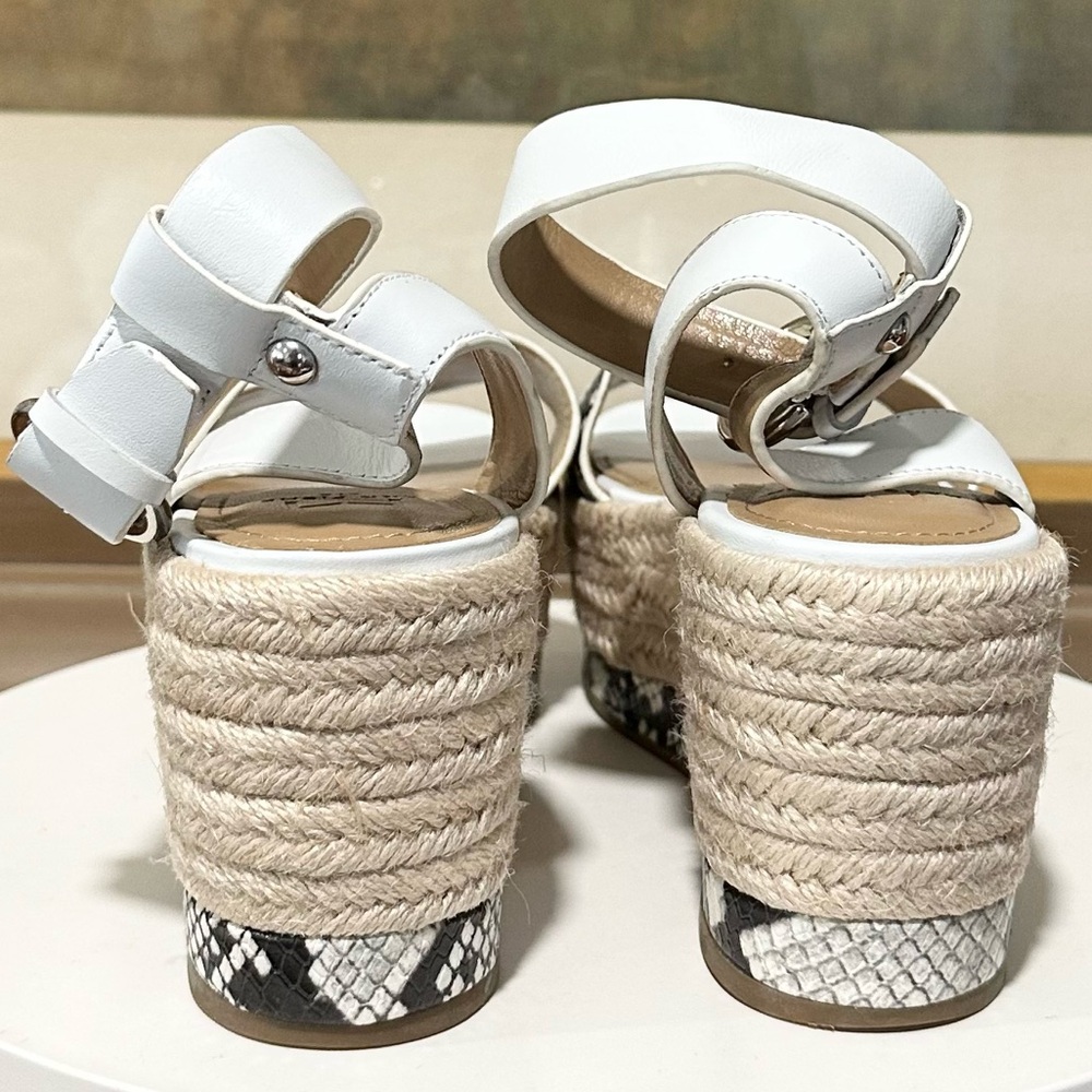 🌸MARC FISHER🌸 Gigli Platform Gray Multi Leather Sandal Size: 7M - Picture 6 of 8